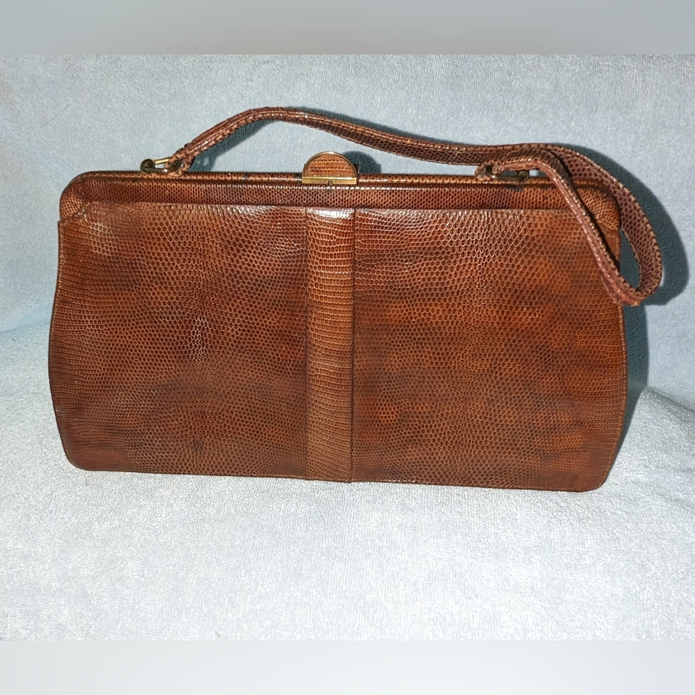 Vintage Mappin & Webb 50 classic lizard bag.